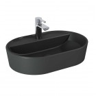 Elita Meble Babette umywalka nablatowa 61,2x41,2 cm antracyt mat 145104