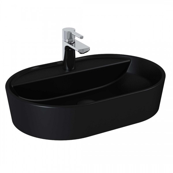 Elita Meble Babette umywalka nablatowa 61,2x41,2 cm czarny mat 145101