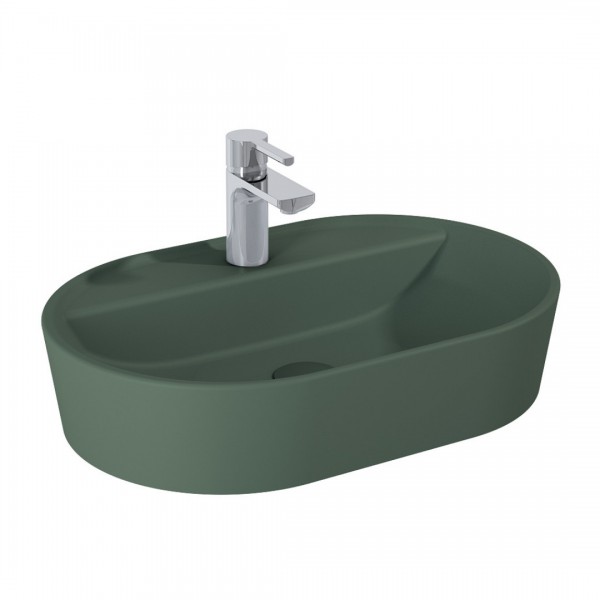 Elita Meble Babette umywalka nablatowa 61,2x41,2 cm zielony mat 146043