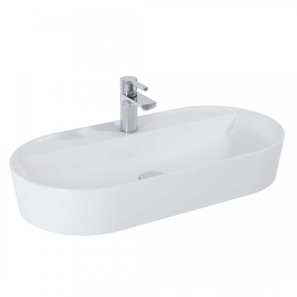 Elita Meble Babette umywalka nablatowa 80x40 cm biały połysk 145109