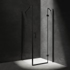 Omnires Manhattan kabina prysznicowa prostokątna 80x90 cm czarny mat MH8090BLTR