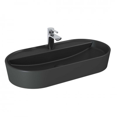 Elita Meble Babette umywalka nablatowa 80x40 antracyt mat 145108