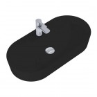 Elita Meble Babette umywalka nablatowa 80x40 cm czarny mat 145105