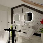 Elita Meble Miko umywalka nablatowa okrągła 36 cm biała 145295