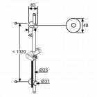 Kludi A-QAv pręt ścienny