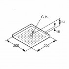 Kludi A-QA deszczownica 200x200 mm