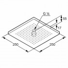 Kludi A-QA deszczownica 250x250 mm