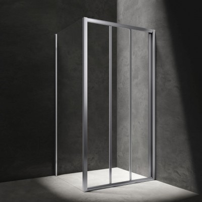 Omnires Bronx kabina prysznicowa kwadratowa 80 cm chrom BR8080CRTR