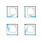 Omnires Manhattan kabina prysznicowa prostokątna 80x90 cm chrom BR8090CRTR