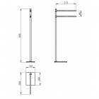 Gedy stojak na ręczniki czarny mat TR31/CZAR