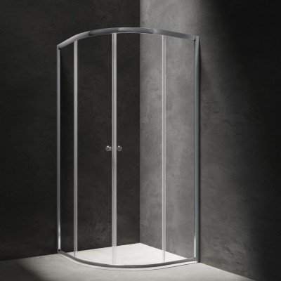 Omnires Bronx kabina prysznicowa półokrągła 80 cm chrom S203080CRTR