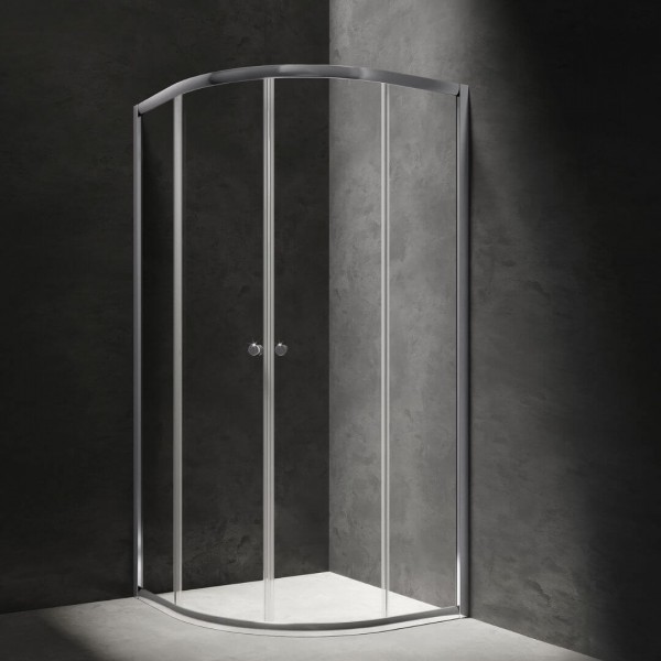 Omnires Bronx kabina prysznicowa półokrągła 80 cm chrom S203080CRTR