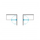 Omnires Kingston parawan 1-skrzydłowy 70x150 cm XHE85CRTR