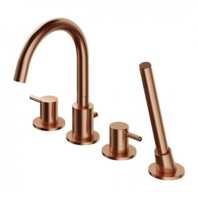 Omnires Y bateria wannowa 4-otworowa miedź szczotkowana Y1232CPB Omnires Y bateria wannowa 4-otworowa miedź szczotkowana Y1232CPB