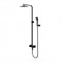 Omnires Baretti zestaw natryskowy z deszczownicą 25 cm czarny mat BA7844BL