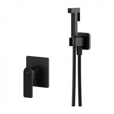 Omnires Baretti bateria bidetowa podtynkowa czarny mat SYSBABI1XBL