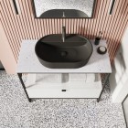 Elita Meble ElitStone blat 60x40x2 cm marmur biały mat terrazzo 169071