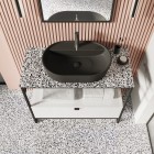 Elita Meble ElitStone blat 60x46x2 cm marmur carbon mat terrazzo 168812