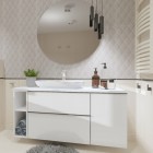 Elita Meble blat MDF 140x46 cm biały połysk 167046