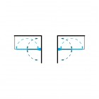 Omnires Kingston parawan 2-skrzydłowy 120x150 cm chrom XHE20CRTR