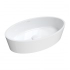 Omnires Bari M+ umywalka nablatowa owalna 50 cm biały połysk BARI500UNBP