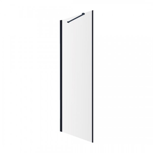 Omnires Manhattan ścianka prysznicowa 80 cm boczna do drzwi czarny mat ADR80XBLTR