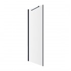 Omnires Manhattan ścianka prysznicowa 80 cm boczna do drzwi czarny mat ADR80XBLTR