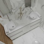 Elita Meble ElitStone blat 160x46x2 cm marmur biały mat calacatta 167405