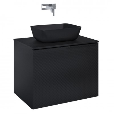 Elita Meble Glam szafka podumywalkowa 70 cm wisząca czarny mat 168386