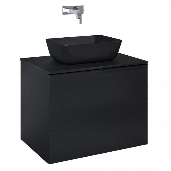 Elita Meble Glam szafka podumywalkowa 70 cm wisząca czarny mat 168386