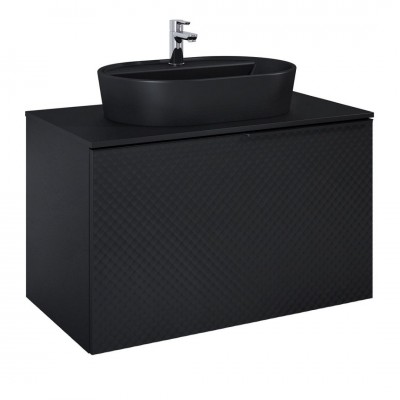 Elita Meble Glam szafka podumywalkowa 90 cm wisząca czarny mat 168387