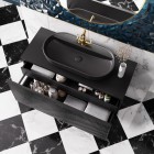 Elita Meble ElitStone blat 70x50x1,5 cm marmur czarny mat 168396