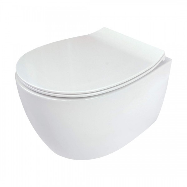 Deante Silia miska WC wisząca bezkołnierzowa z deską biała CDLD6ZPW