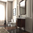 Kerasan Retro zestaw kompakt WC o/poziomy z deską wolnoopadającą zawiasy chrom 44871