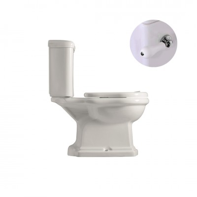 Kerasan Retro zestaw WC kompakt o/pionowy + zbiornik + mechanizm chrom 44880