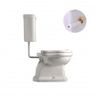 Kerasan Retro zestaw WC kompakt o/pionowy + dolnopłuk + mechanizm złoty 44894