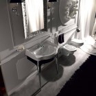 Kerasan Retro umywalka ścienna 73x54 cm 3 otworowa biała 104701/3OT