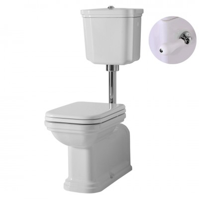 Kerasan Wafdorf zestaw WC kompakt + dolnopłuk + mechanizm chrom 44908