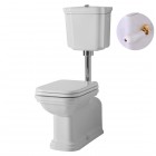 Kerasan Wafdorf zestaw WC kompakt + dolnopłuk + mechanizm złoty 44910