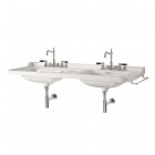 Kerasan Waldorf umywalka 150x55 cm podwójna biała 4143