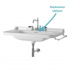 Kerasan Waldorf umywalka 150x55 cm podwójna biała 4143