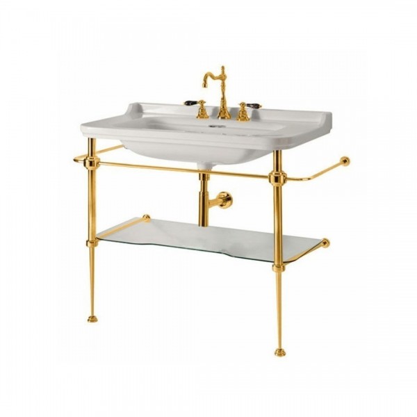 Kerasan Waldorf konsola do umywalki 80 cm złota 9197K2