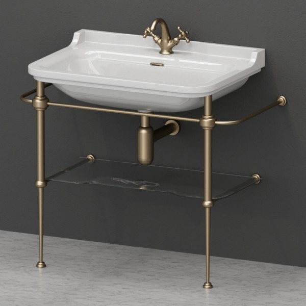 Kerasan Waldorf konsola do umywalki 80 cm stare złoto 9197K3