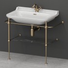 Kerasan Waldorf konsola do umywalki 100 cm stare złoto 9196K3