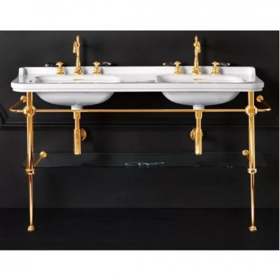 Kerasan Waldorf konsola do umywalki 150 cm złota 9195K2