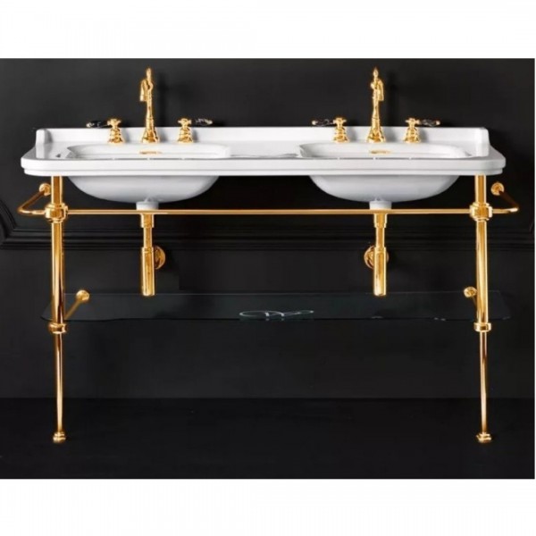 Kerasan Waldorf konsola do umywalki 150 cm złota 9195K2