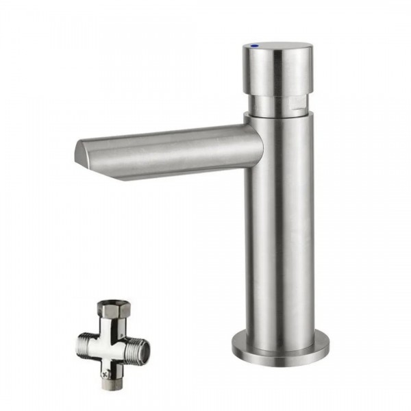 Makoinstal bateria czasowa umywalkowa z mieszaczem inox 9800INOX/M