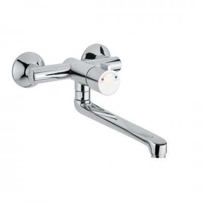 Makoinstal bateria czasowa umywalkowa ścienna z termostatem chrom 8135MIXT