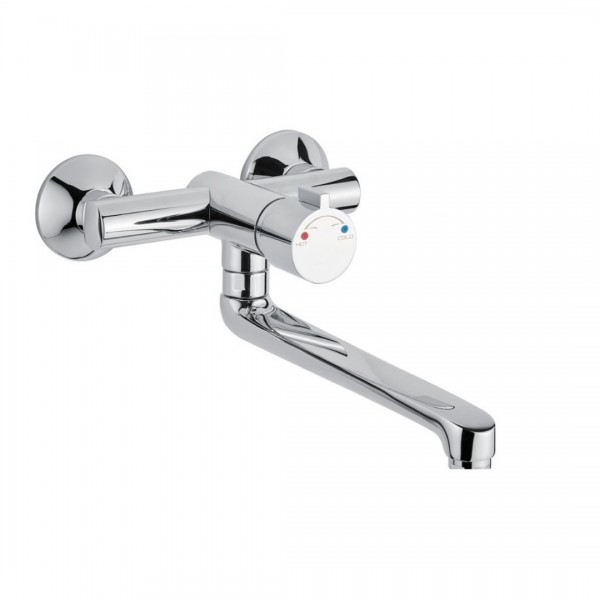 Makoinstal bateria czasowa umywalkowa ścienna z termostatem chrom 8135MIXT