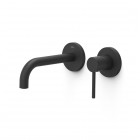 Tres Study Exclusive bateria umywalkowa podtynkowa wylewka 17,7 cm czarny mat 26230001NM